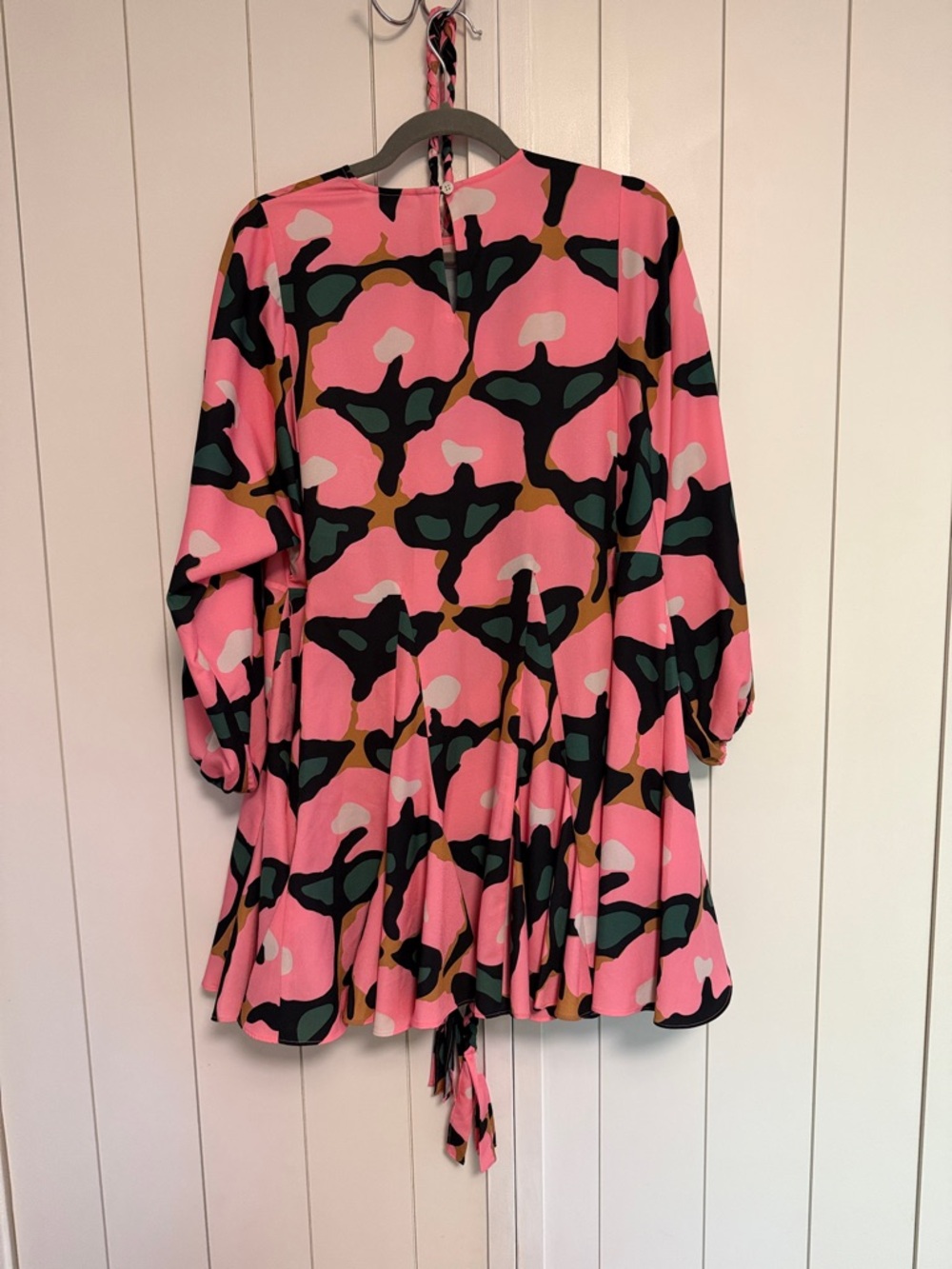 Rhode Pink Floral Print Long Sleeve Dress - Picture 7 of 7